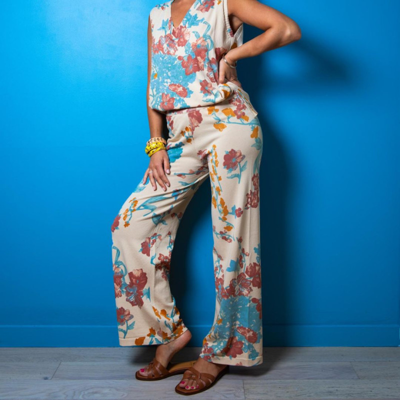 4887 PANTALON FLORAL PRINTED