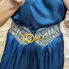 4895 CEINTURE ELASTIQUE BLEU