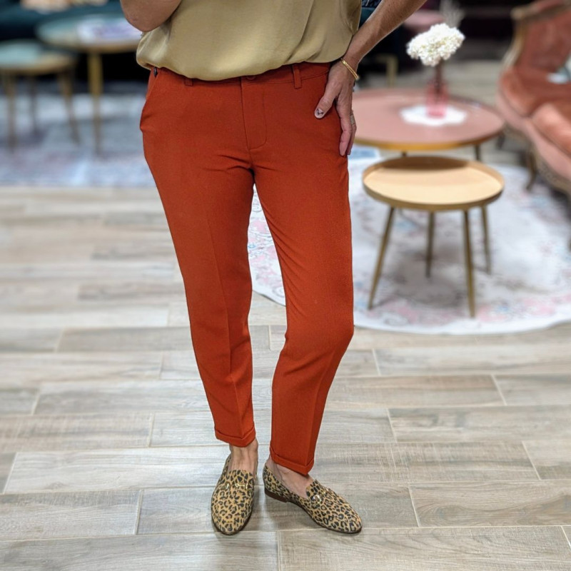 5642 PANTALON 7/8 CIGARETTE ORANGE CITY