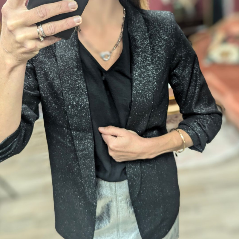 5873 BLAZER BOSELLA GLITTER NOIR