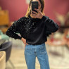 5919 SWEAT NANCY SEQUIN NOIR